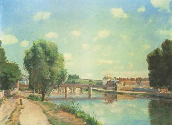 卡米耶 畢沙羅 The Railway Bridge at Pontoise